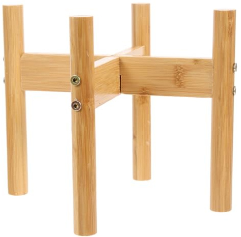 POPETPOP Dog Bowl Holder - Elevated Raised Dog Bowls Stand Wooden Food Stand No- Riser Feeding Cat Rack Pet Food Water Feeder
