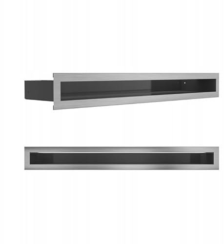 KRATKI Grille de ventilation Grille de cheminée d'angle LUFT 60x800mm Poncée 2 pcs