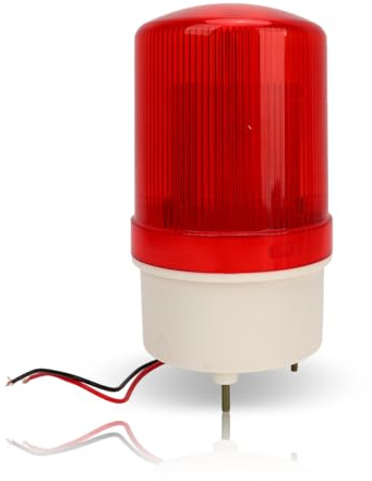 WOOXGEHM LED Alarmleuchte mit Rotierendem Stroboskop, 120dB, Rot, Industrielles LED Alarmstroboskop, ABS, IP54, Alarmlampe, Rotierendes Leuchtfeuer für Den Innen und Außenbereich(220V)