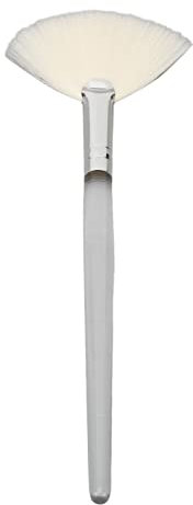 Pinceaux pour Masque en éventail, Applicateur de Masque Facial en éventail Doux, Grand Pinceau en éventail pour Masque Facial, Poignée Transparente, Brosse Cosmétique Plate pour