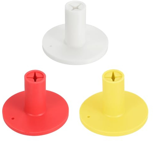 PATIKIL Soporte de Goma para tee de Golf 3 Piezas 1.4 tee de Práctica de Golf tee de Entrenamiento para Campo de Golf Estable Soporte Estable Blanco/Amarillo/Rojo