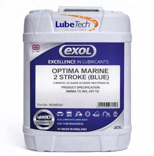 EXOL MARINE 2 STROKE OIL COLOURED BLUE API TCW3 20 LITRE