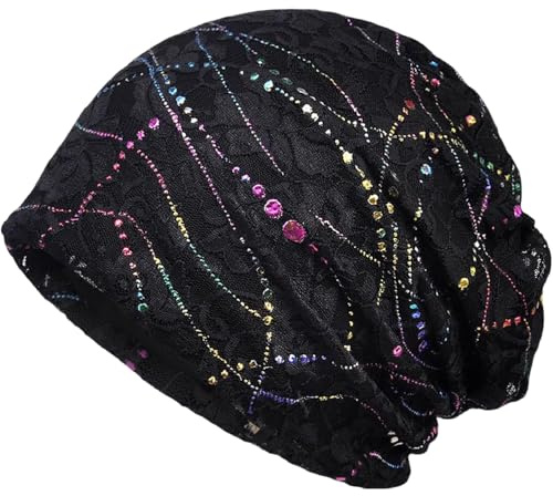 Berretto da Donna Slouch Beanie Leggero, Cappello da Notte Donna Cuffia in Cotone Unisex per la Perdita dei Capelli e Chemioterapia, Il Sonno, Morbido e Traspirante Turbante Beanie Cappello