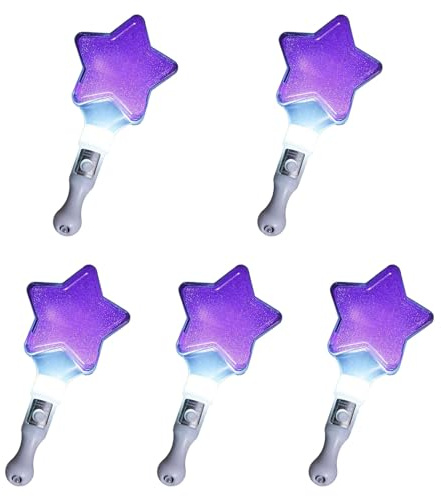 X-Institute Set Mit 5 Blinkenden Zauberstäben In Herz Stern Form Leuchtende Zauberstäbe Farben Ändern LED Leuchtstab Für Festivals Und Feiern