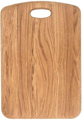 Schneidebrett Holz Holzbrett Küche Holzschneidebrett Küchenzubehör Groß und Klein Brotbretter und Servierbretter Wooden Cutting Board (Eiche mit Griff, 45x30x2cm)