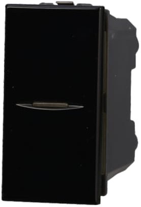 Interruttore assiale 16A, Moduli neri, nero, Compatibile Con BTicino Axolute, frutti, interruttori, pulsanti, deviatori, dimmer, sensori, PIR, buzzer, Per Placche originali e compatibili