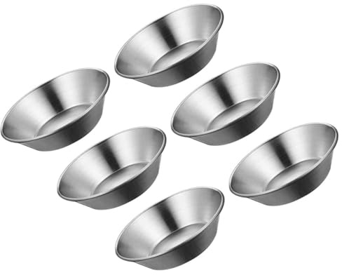 GALPADA 6pcs Aluminium Alloy Egg Tart Molds Premium Baking Tool for Egg Tarts Pies Muffins Smooth Non-Stick Surface for Uniform Baking Lightweight Compact Design for Home Use