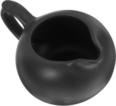 VICASKY Brocca Per Latte in Ceramica Piccolo Bollitore Manico, Lattiera Salsiera Liscia Per Panna e Salse, Adatta Per Bar Ristoranti e Uso Domestico