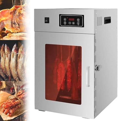 Rotary Automatic Meat Dryer, Stainless Steel Biltong Box Food Dehydrator and Drying Cabinet LED Control Panel Home Meat Dryer, Industrial Grade Dryer,N(Color:5kg)