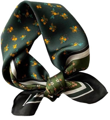 Aufeel Damen Af001 Modern | Kleiner quadratischer Seiden-Schal, Kopftuch und Bandana für Haar oder Tasche, in Geschenkverpackung
