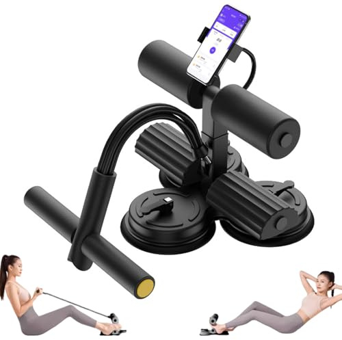 Kensbro Sit Up - Dispositivo ausiliario, Sit Up - Barra di supporto per Addominali per Allenamento Della, con 3 Ventose, per Esercizi di Fitness per Casa e Palestra