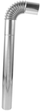 DECOMELODY Tubo di Scarico per Stufa in Acciaio Inossidabile con Gomito Flessibile Condotto di Ventilazione per Caldaia e Termoventilatore Resistente e Facile da Pulire Sicuro per Impianti di