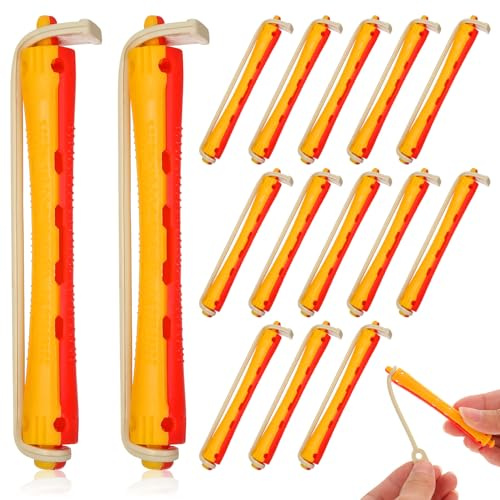24 Pièces Bigoudis à Cheveux en Plastique pour Onduler Cheveux | Outils pour Permanente, Léger, Usage Maison DIY et Salon, pour Filles et Femmes, 24 Pièces