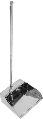 Toyvian Pelle à Ordures en Acier Inoxydable Épais Manche Long, Outil de Nettoyage des Déchets Multifonction Cuisine, Conception Robuste et Solide