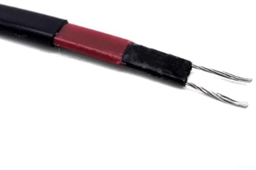 Selbstregulierendes Heizkabel, 5 Meter 12 V Gleichstrom, Silikon-Vorfachdraht für Rohrfrostschutz, automatische Temperaturregelung, energieeffizient, Outdoor-Automobil-Heimwerker (5 x schwarz)