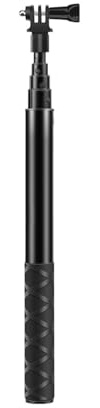 Palo Monopod retráctil de Selfie 110 cm con Base y Tornillo adaptadores Invisibles
