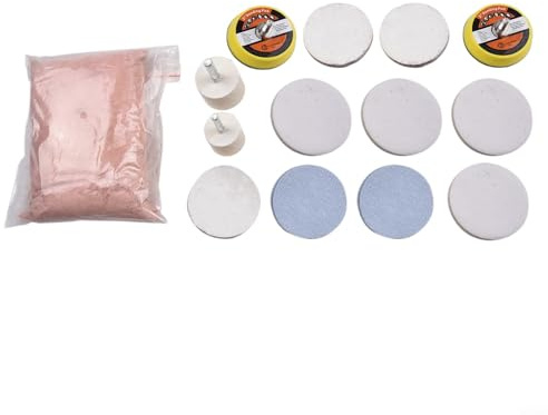 Komplettes Windschutzscheiben-Reparatur-Set mit Polierpads und Verbindung zum Entfernen von Kratzern von Auto-Glastischen und Handy-Bildschirmen