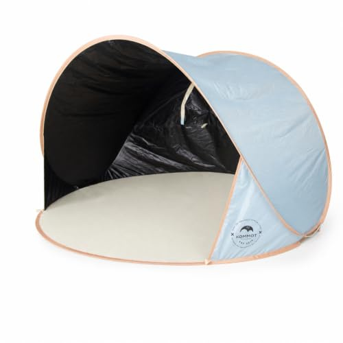 rockible Abri Solaire Extérieur Tente Plage Parasol Pare-Soleil Automatique avec Montage Instantané Tissu Enduit Oxford Imperméable Piquets Sable et Sol Sac de