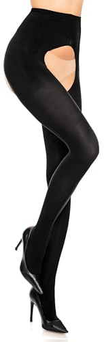 GLAMORY Ouvert 60 Overt-Strumpfhose-schwarz-XL-48-50