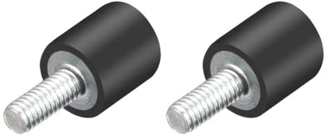 sourcing map 2 Stück Gummilager mit M4-Gewinde Schwingungsdämpfer zylindrische Bolzen 10x10 mm
