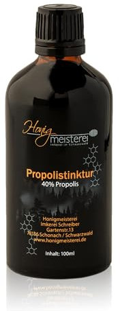 Honigmeisterei Propolis Tinktur 100ml mit 40% natürlichem Propolis, in bester Qualität aus Schwarzwälder Imkerei, Tropfen ohne Zusatzstoffe