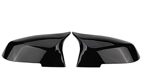 Auto Spiegelkappen, 1 Paia Rückspiegelgehäuse Rückspiegelkappe Ersatz, Links und Rechts Seitenspiegel Rückspiegel Abdeckung, für 220i 328i 420i F20 F21 F22 F30 F32 F33 F36, Glänzend Schwarz