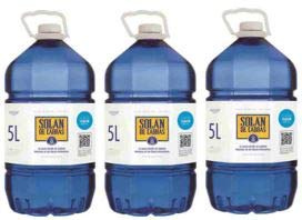 Solan de Cabras - Natürliches Mineralwasser - 5L pack de 3 botellas
