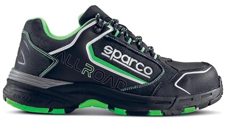 Sparco - Allroad Baku - ESD S3S SR FO HRO - Scarpe Antinfortunistiche Metal Free ESD con Puntale in Composito - Tomaia Idrorepellente - Suola Antiscivolo e Resistente al Calore da Contatto - 45 EU