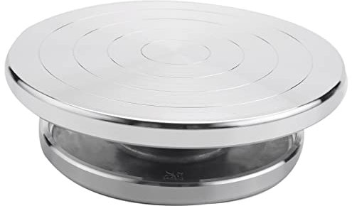 Bntaomle Doppelseitiger Drehteller Aluminiumlegierung, 12/15 cm, für Keramik, Ton, Skulptur, Töpferscheibe, drehbar