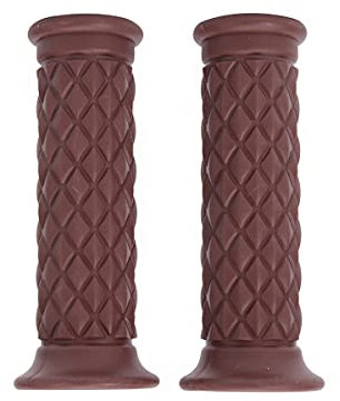 Caliwill Motorcycle Handlebar Grips, Universal 7/8 inch 22mm CNC Aluminium Motorbike Hand Grip, Brown