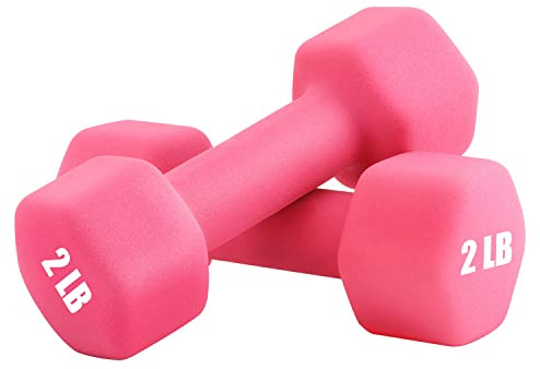 Portzon Weights Dumbbells 10 Colors Options Compatible with Set of 2 Neoprene Dumbbells Set,1-15 LB, Anti-Slip, Anti-roll, Hex Shape