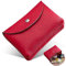 Sugeru®Portefeuille Femme Double Couche Porte Monnaie Femmes en Cuir PU Court 5 Couleurs,Portefeuilles Fermeture Eclaire,Portefeuille Cuir Artificiel avec Grande Capacité,Porte Monnaie Carte (Rouge)