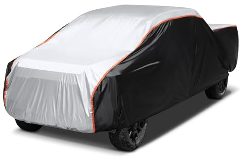 10 Layers Truck Car Cover Waterproof All Weather Rain Snowproof UV Protection Windproof Outdoor Pickup Cover Full Car Cover Car Snow Cover with Cotton, Fit for Length Up to 228 inch, Truck L