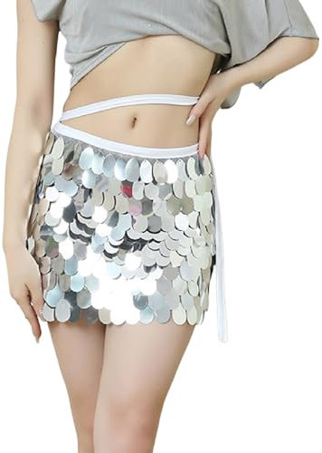 Bauchtanz Rock Damen Bauchtanz Gürtel Hip Scarf Wrap Damen Bauchtanz Gürtel Chiffon-Hüfttücher Damen Bauchtänzerin Kostüm Tanztuch Gürtel Röcke Für Bühnen Show Party Feier