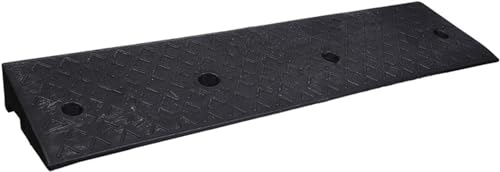 Schwellenrampe, Gummirampe – Auffahrtsrampe Am Straßenrand, Bordsteinkante, Rollstuhlrampe Für Laderampe, Garage, Gehweg, LKW, Roller (Einfarbig, 100 X 25 X 5 cm)