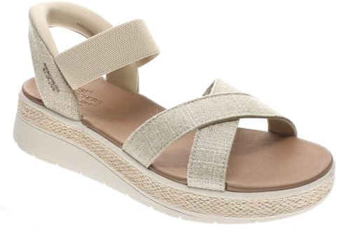 Skechers Women's Sun RAY-Bright TAKE Hands Free Slip-INS Sandal, Natural, 9.5