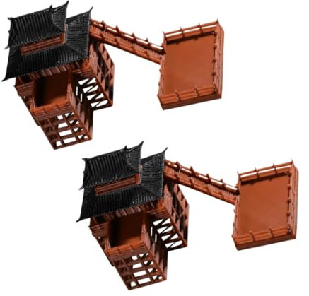 UPKOCH 2piezas Mini Estatuas De Pagoda para Jardín Japonés Decoración De Bonsái Accesorios De