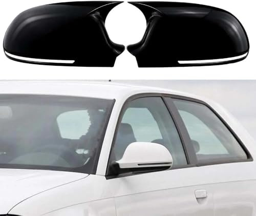 byjgs Auto Spiegelgehuse für Audi A3 RS3 8P A4 RS4 A5 RS5 B8 2008-2009 A6 C6, Seite Flügel Spiegel Kappen Abdeckung Schutzdekoration Austausch Spiegelkappen,A