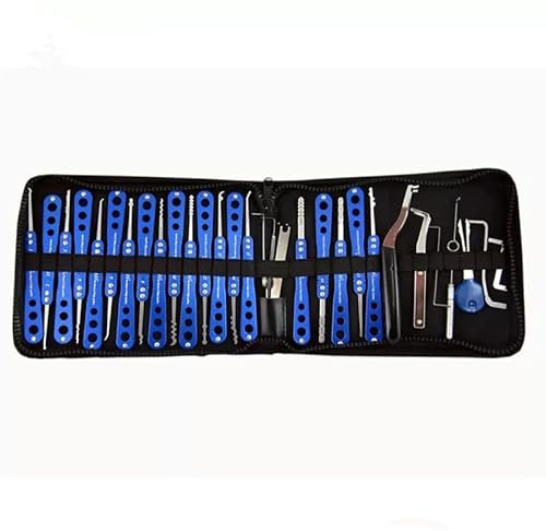 YCXNLONG Lock Picking Kit - Complete Locksmith 30-Piece Lock Picking Set - Ideal for Learning and Practising Techniques- Gadgets for Men