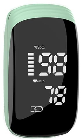 Oxymétre De Doigt Professionnel, Saturometre Oxymetre, Mesure Précise De La Saturation en Oxygène dans Le Sang, Moniteur De Fréquence Cardiaque, Mesure Spo2 Rechargeable E