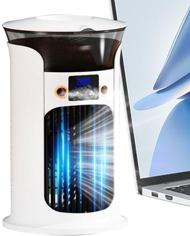 Aire acondicionado portátil para habitación, humidificador evaporativo de escritorio, dispositivo de refrigeración LED alimentado por USB, enfriador de aire con control remoto para dormitorio, garaje