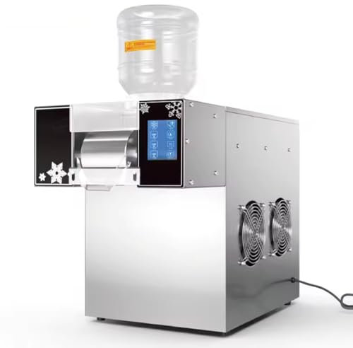 pealiritansemen Machine À Glace Pilée Électrique 120 KG/24 H, Machine À Glace Pilée Professionnelle, Panneau De Commande Tactile + Réservoir D'ingrédients De 2,5 L, pour Smoothies/Lait/Glaces/Café