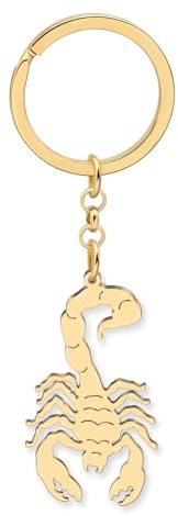 LONYOO Porte-clés Scorpion en Acier Inoxydable Accessoires Porte-clés Bug Scorpion Cadeaux pour Femmes Filles Amoureux des Animaux Porte-clés Voiture Charms