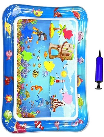 Zhadyu Katzen Wasserkissen - 66x47 cm Aufblasbare Wasserunterlage Für Katzen | wasserdichte Unterlage Aktivierend Kühlendes Spielzeug Für Innen Außen Kitten Reise