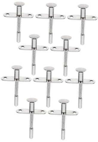 SOPOTUTU 10 pièces Loquets à Ressort Acier Inoxydable pour Lit Tige de Serrure pour Porte de Meuble et Stable