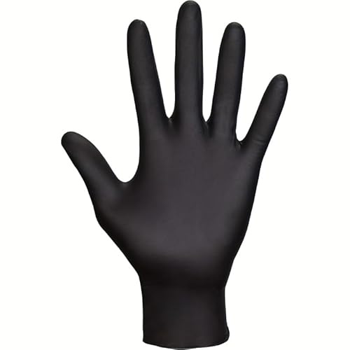 10-100 pezzi guanti monouso in nitrile neri for uso domestico senza polvere in lattice for la pulizia della cucina, cottura, manipolazione degli alimenti, l'auto, gli utensili(20pcs,S)