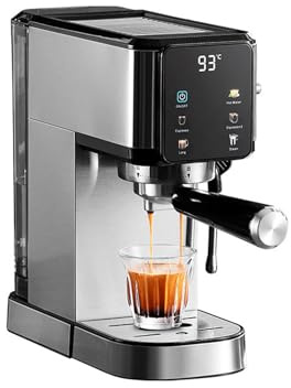 Sunydog Macchina da caffè, Estrazione Automatica, Controllo Pressione 20 Bar per Casa, Doppia Tazza, Macchina da caffè Compatta per Ufficio (Spina europea)