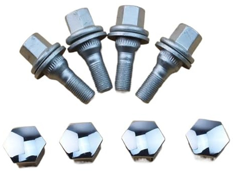 Boulons antivol de Roue pour Peugeot 1007, 206, 207, 307, 308, 406, 407, 607. Boulons de Rechange en Acier pour Le Maintien des moyeux.