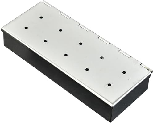 CORHAD Scatola per Affumicare in Metallo Inossidabile Portatile Grande Capacità, Accessorio Barbecue da Esterno Facile da Trasportare e Resistente