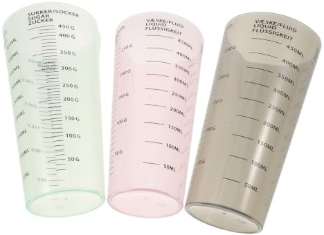 BCOATH 3 Pièces Tasse à Mesurer pour Lessive Liquide en Plastique Transparent avec Graduation, Capacité Large, Compacte et Anti-débordement pour Buanderie et Assouplissant